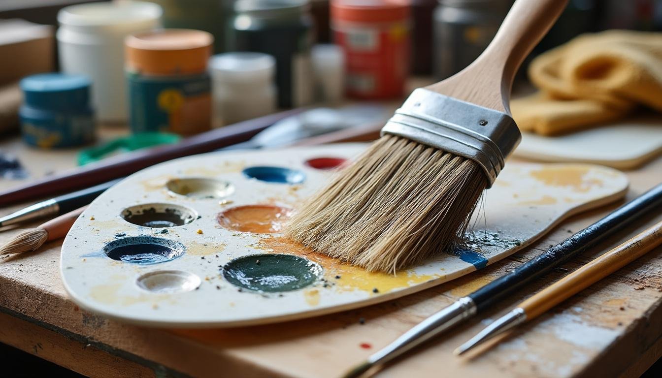 découvrez comment utiliser une brosse à poils durs pour enlever efficacement les résidus de peinture sèche sur vos outils et les maintenir en parfait état.