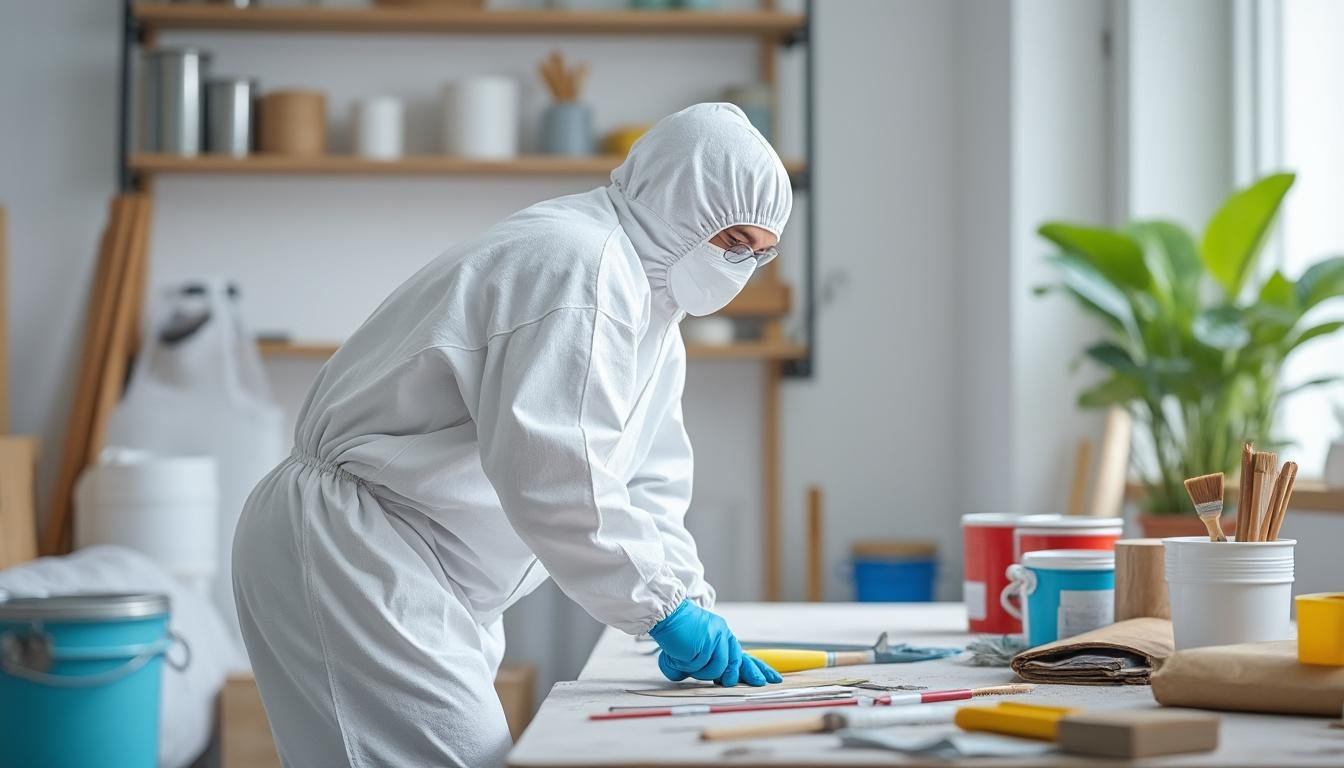 découvrez comment une combinaison jetable protège efficacement vos vêtements et votre peau lors de travaux. idéale pour une sécurité et une hygiène optimales.