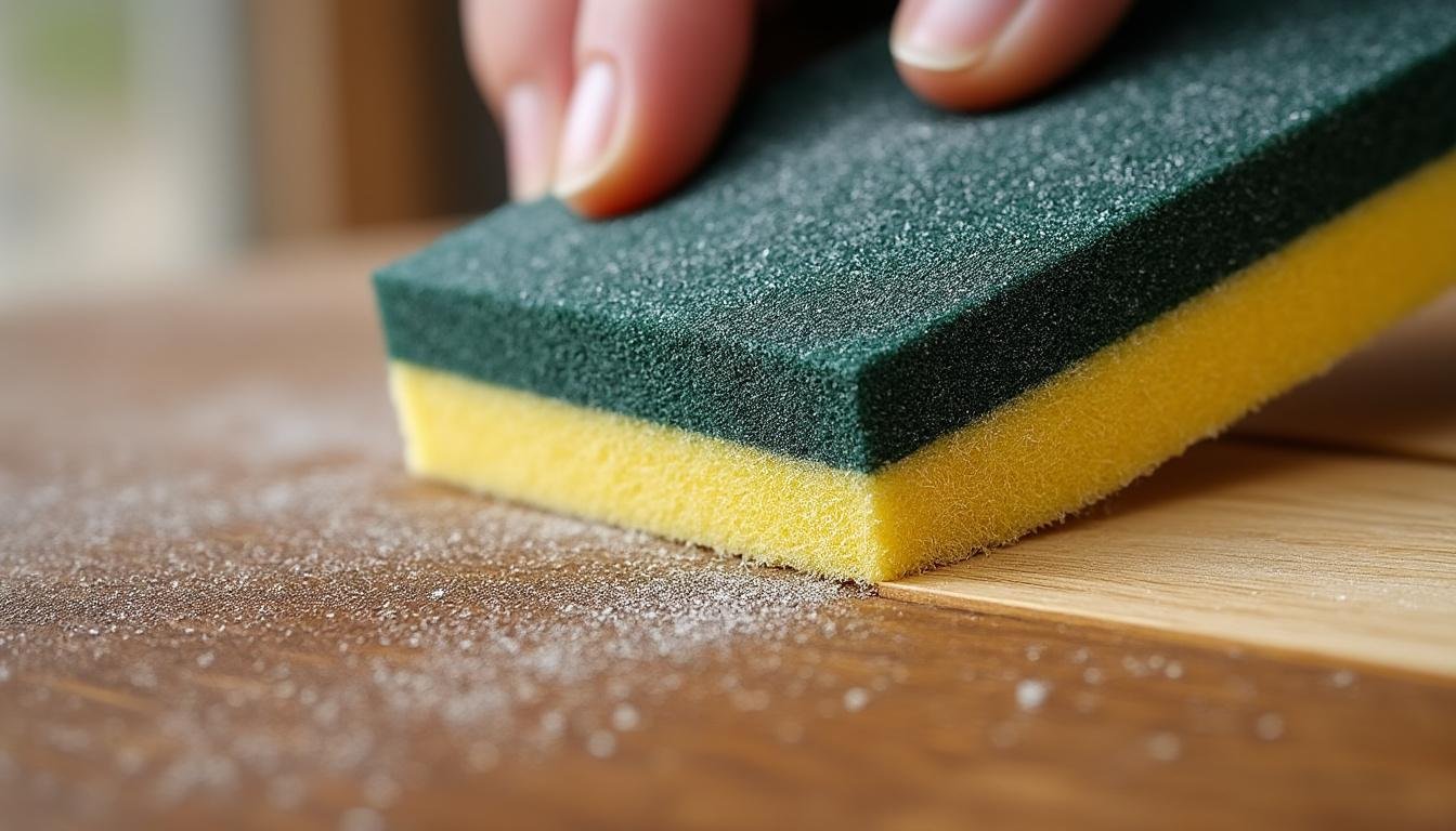 découvrez l'éponge abrasive, l'outil idéal pour poncer facilement les angles et les petites zones difficiles d'accès, assurant une finition parfaite pour tous vos travaux.