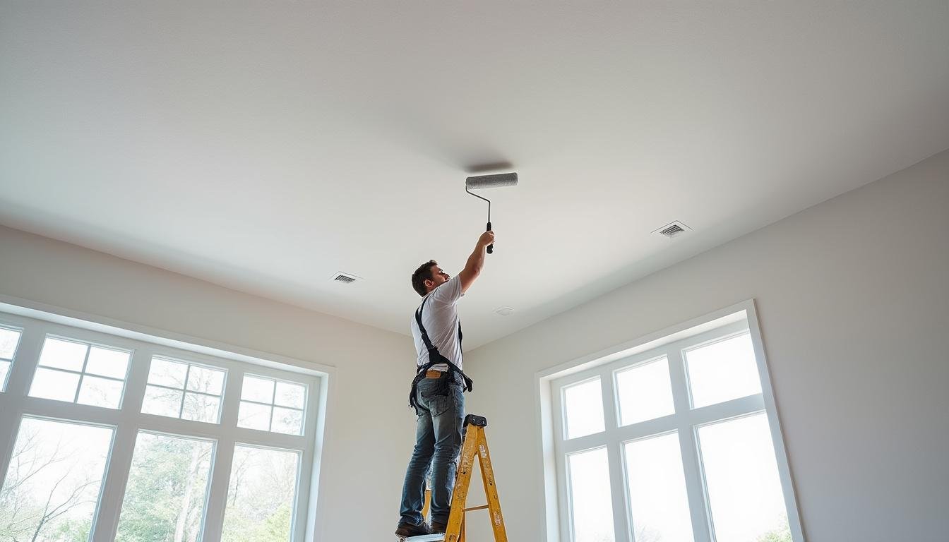 découvrez notre rouleau spécial plafonds, conçu pour vous faire gagner du temps sur les grandes surfaces grâce à une application rapide et uniforme.