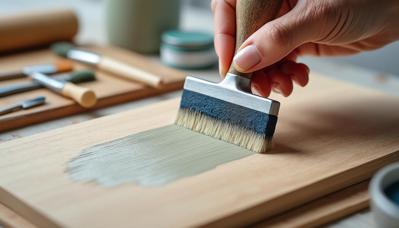 découvrez comment le tampon applicateur offre une alternative efficace au rouleau pour certaines finitions, assurant une application précise et un rendu professionnel.