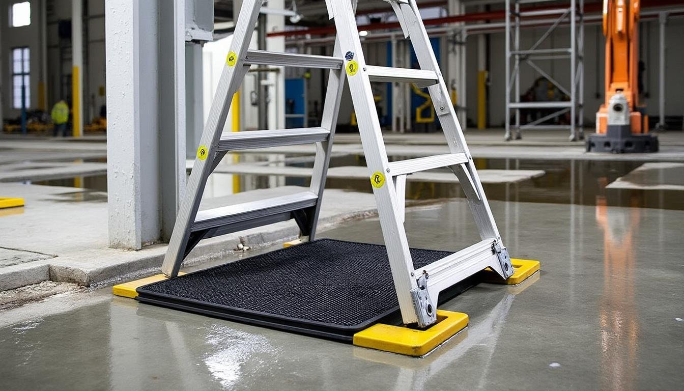 découvrez nos tapis anti-chute conçus pour sécuriser escabeaux et échelles sur sols glissants, assurant stabilité et protection optimale lors de vos travaux en hauteur.