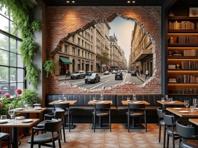 5 idées de décoration en papier peint trompe l&rsquo;œil pour sublimer votre restaurant