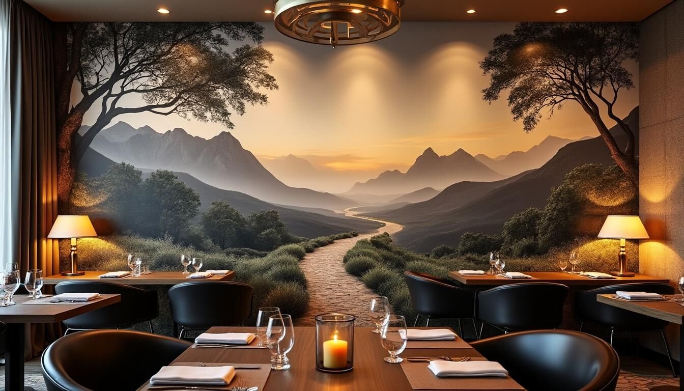 Découvrez 5 idées originales de décoration en papier peint trompe l'œil pour transformer et sublimer l'ambiance de votre restaurant avec style et créativité.