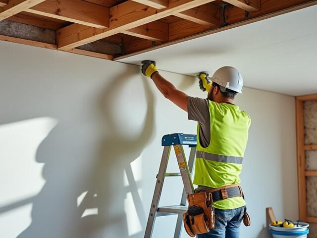 Peut on coller du placo au plafond