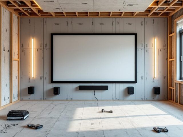 Cloison placo pour home cinéma : configuration idéale