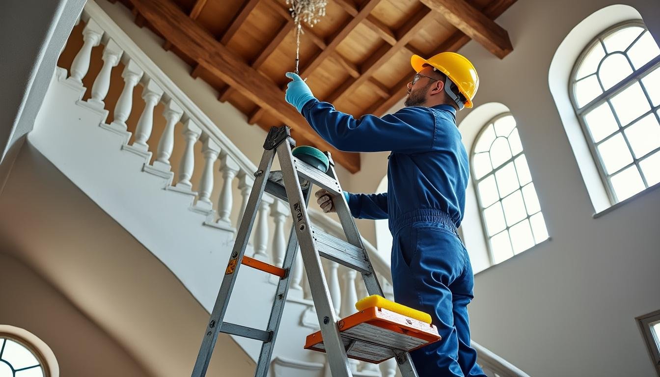découvrez des techniques sécurisées pour peindre une cage d’escalier très haute en toute sécurité. astuces pratiques et conseils indispensables pour un travail efficace et sans danger.