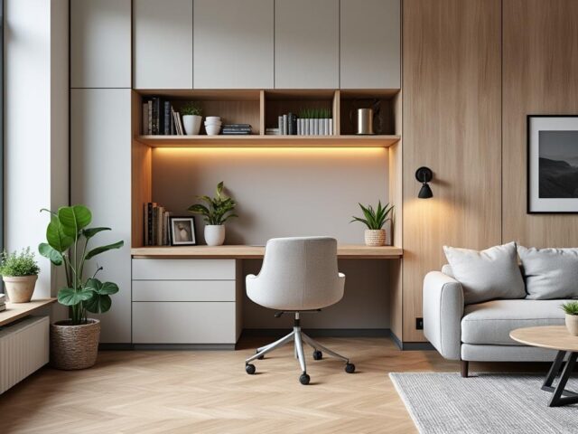 Créer un coin bureau dans un salon déjà meublé