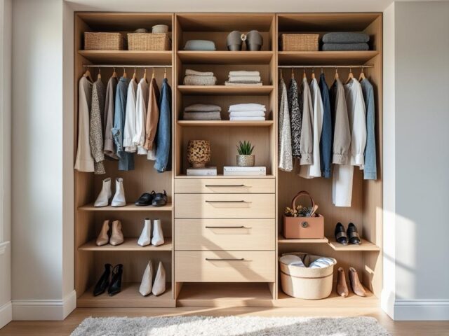 Aménager un petit dressing dans une alcôve existante