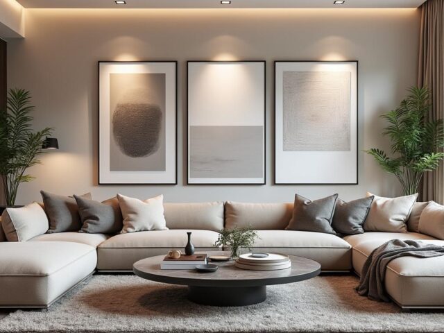 Déco murale pour salon avec plafond très bas