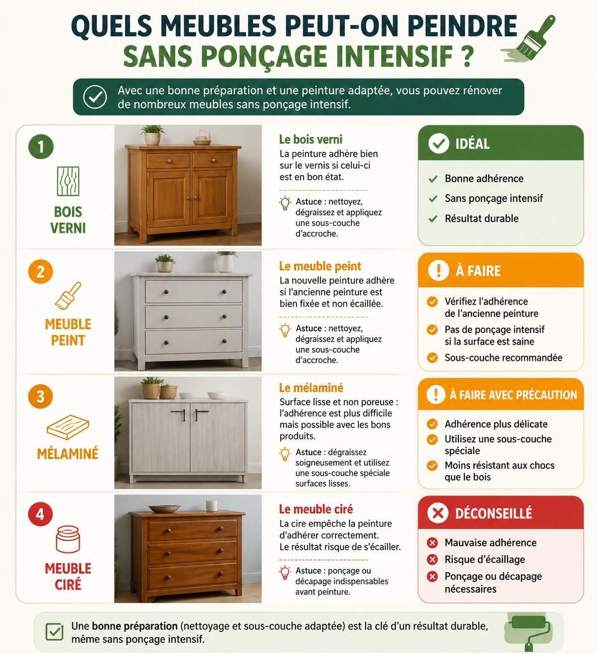 découvrez des astuces efficaces pour peindre un meuble verni de manière durable et obtenir une finition impeccable qui résiste au temps.