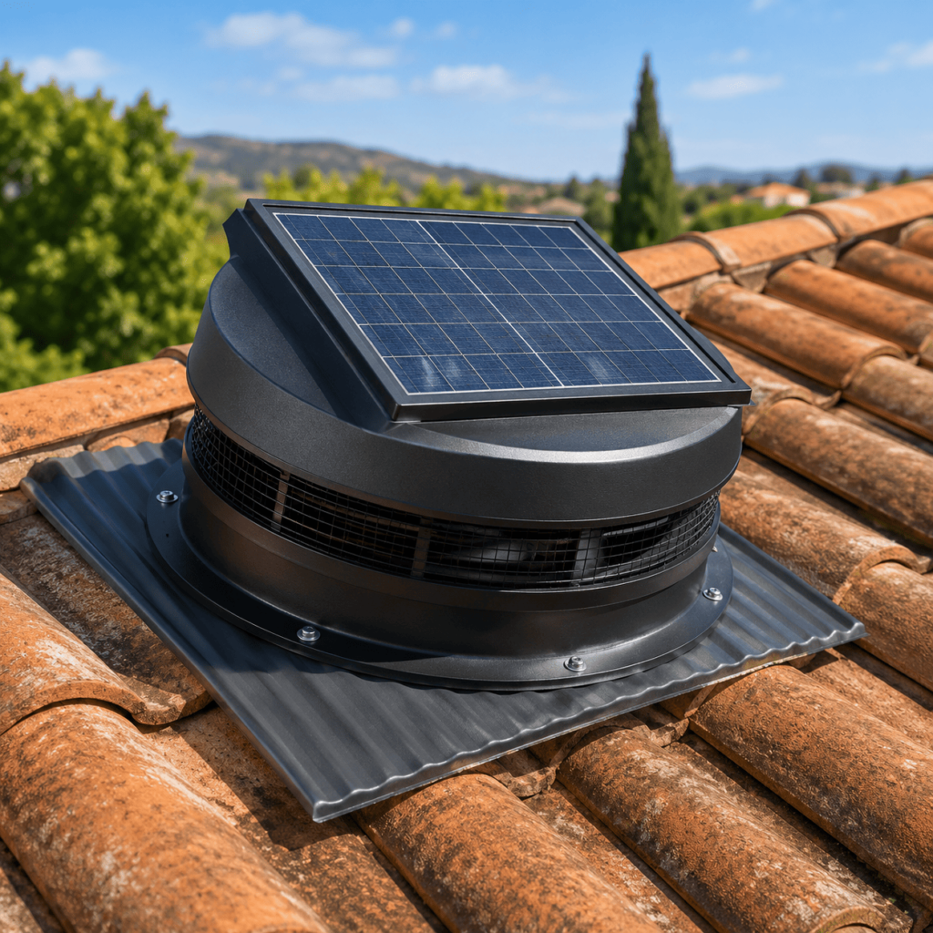 Extracteur d'air solaire sur toiture 