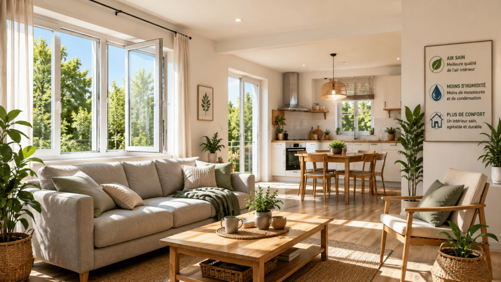 Une bonne ventilation améliore durablement le confort et la qualité de l'air intérieur.