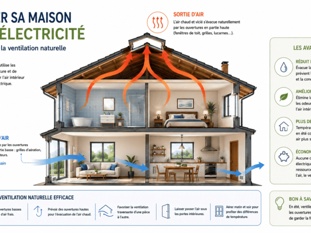 Comment améliorer la ventilation d&rsquo;une maison sans consommation électrique