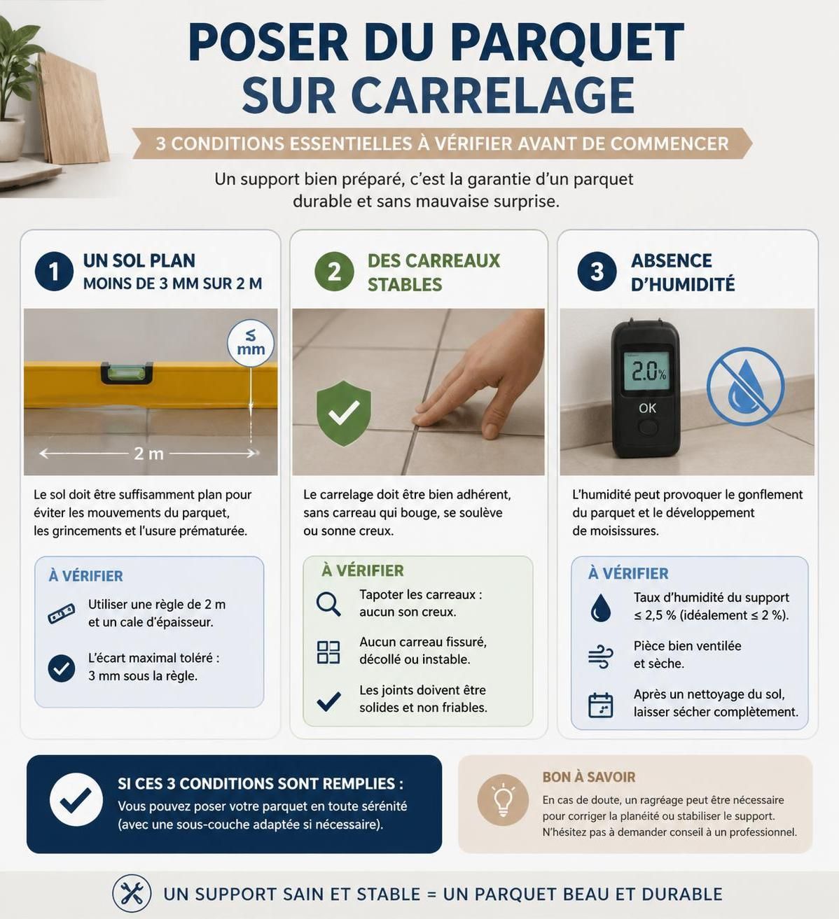 découvrez si vous pouvez poser un parquet directement sur du carrelage, les méthodes adaptées et les précautions à prendre pour réussir votre rénovation.