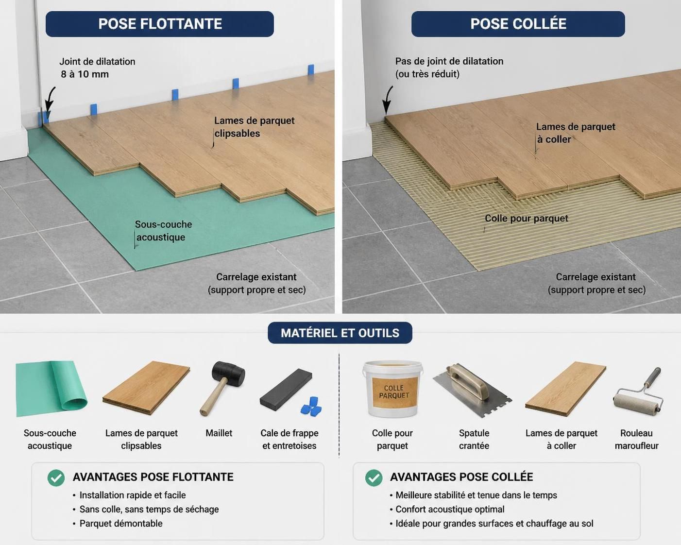 découvrez si poser un parquet directement sur du carrelage est possible, les étapes à suivre et les conseils pour un résultat réussi et durable.