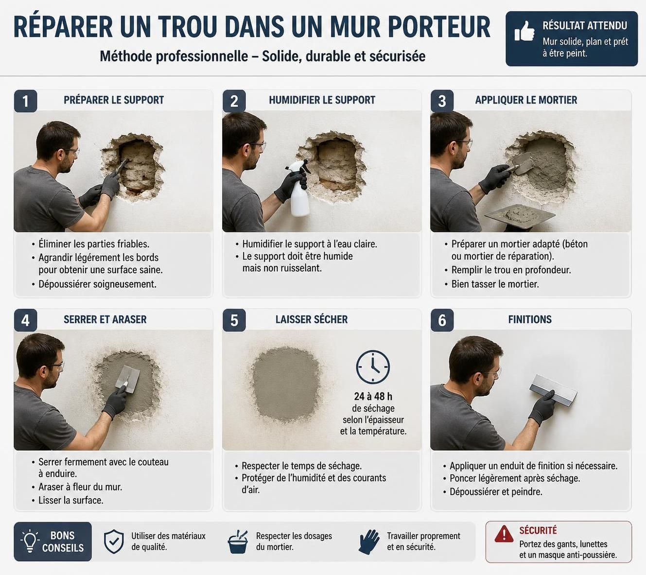 découvrez si et comment reboucher un trou dans un mur porteur en toute sécurité, avec des conseils pratiques et des précautions essentielles à respecter.