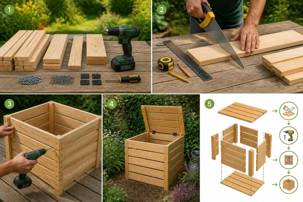 découvrez comment construire un composteur en bois facilement grâce à notre guide étape par étape, pour recycler vos déchets organiques et enrichir votre jardin.