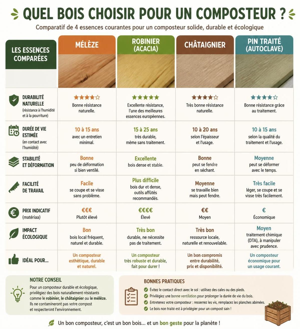 apprenez à construire un composteur en bois facilement grâce à notre guide étape par étape, idéal pour recycler vos déchets de manière écologique et économique.
