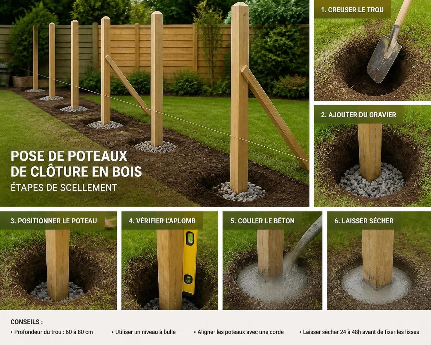 découvrez comment installer une clôture en bois économique facilement et rapidement grâce à nos conseils pratiques et astuces pour un résultat durable et esthétique.