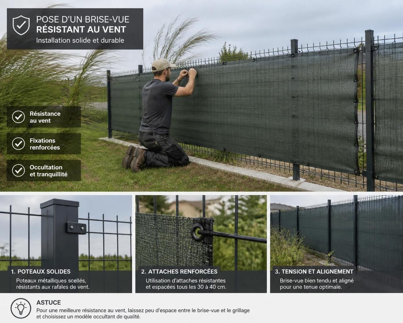 découvrez quel brise-vue offre la meilleure résistance au vent pour protéger efficacement votre jardin tout en restant durable et esthétique.